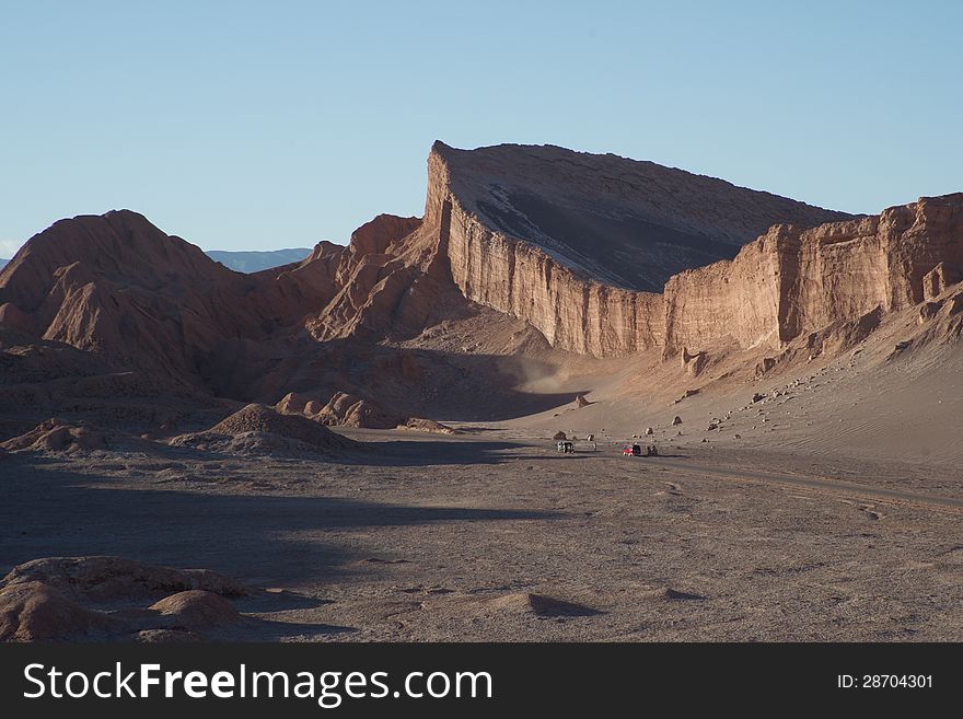 Massive bowl shaped formation in the Atacama Desert. Massive bowl shaped formation in the Atacama Desert.