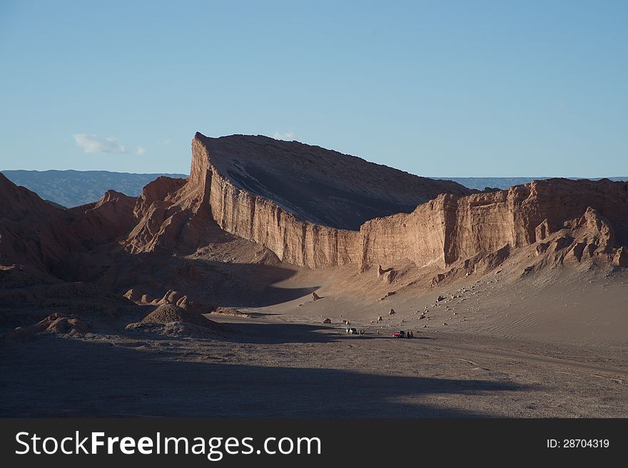 Massive bowl shaped formation in the Atacama Desert. Massive bowl shaped formation in the Atacama Desert.