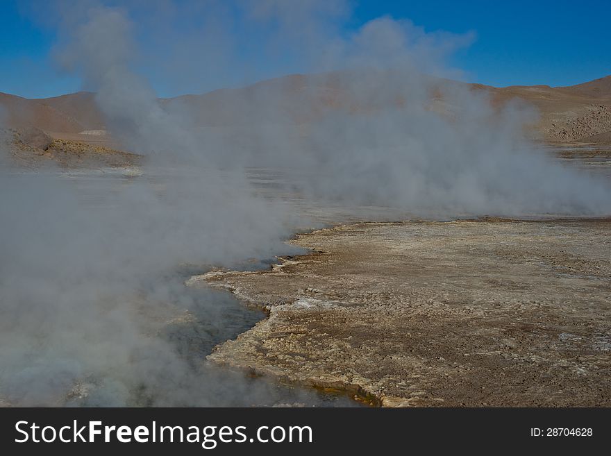 The geysers of the Atacama Desert. The geysers of the Atacama Desert.