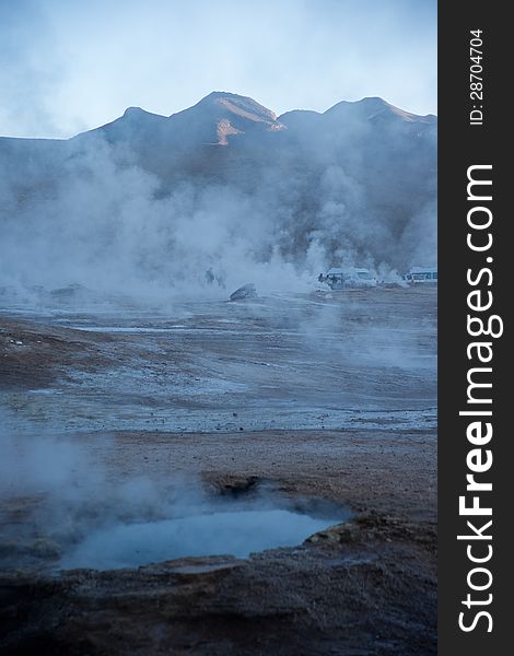 Sunrise in the Atacama Desert at Tatio. Sunrise in the Atacama Desert at Tatio.