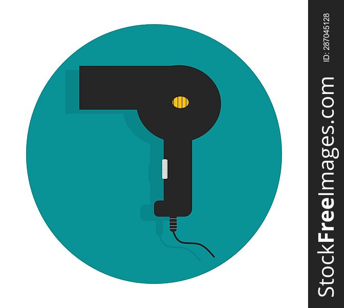 Hair Dryer Icon 2d