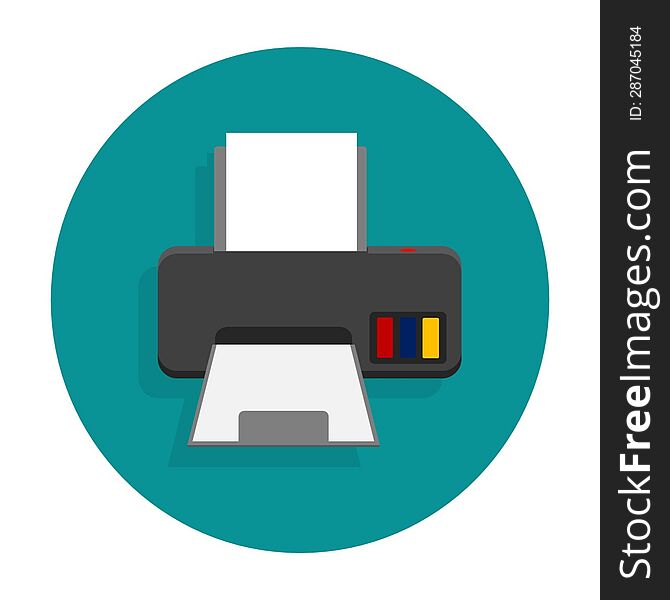 Printer Inkjet Icon 2d