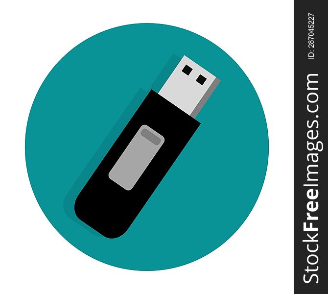 usb flash drive icon 2d