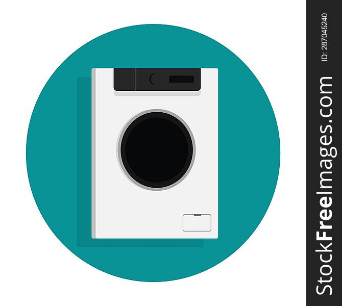 washing machine icon 2d