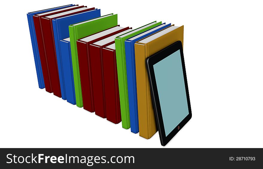 Books And Tablet Pc