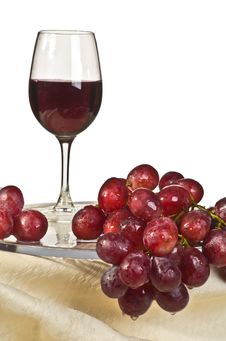 Kasny Grapes And A Glass Of Wine Stock Images Kasny Grapes And A Glass Of Wine Stock Images