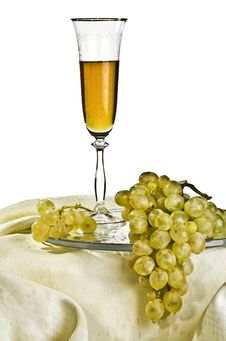 Grapes And A Glass Of Wine Stock Photography Grapes And A Glass Of Wine Stock Photography