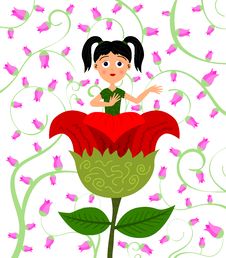 Girl In Flower Stock Images Girl In Flower Stock Images
