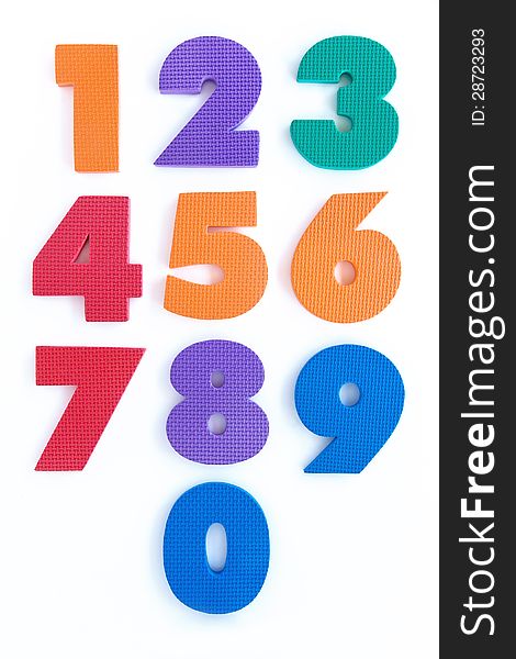 Colourful Number Rubber Alphabet
