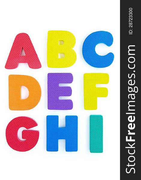 Colourful Rubber Alphabet