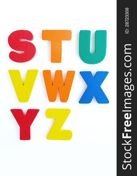 Colourful Rubber Alphabet