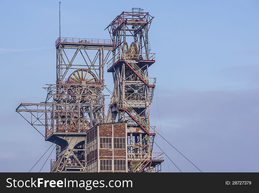 The mine shafts in one of the mines in Bytom, Silesia region, Poland.