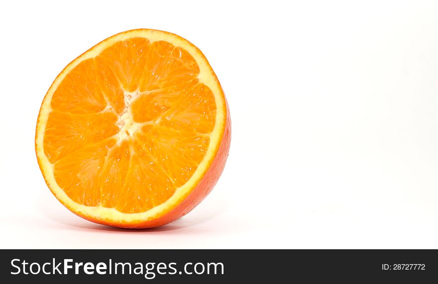 Orange slice isolated on white background