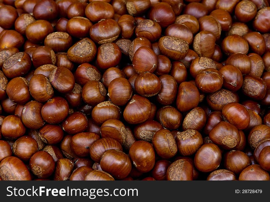 Image of Chestnuts background texture