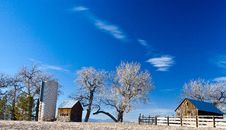 Old Farm And Silo In Colorado S Prairie Royalty Free Stock Photo Old Farm And Silo In Colorado S Prairie Royalty Free Stock Photo