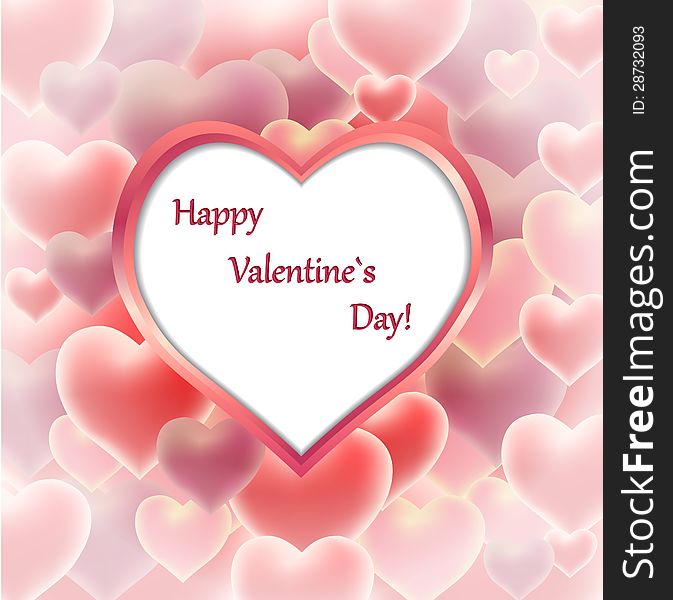 Romantic valentine card with place for your text