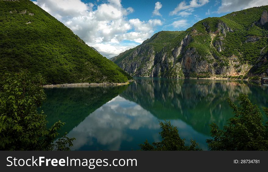 Reflection of the Hills in the Lake. Reflection of the Hills in the Lake