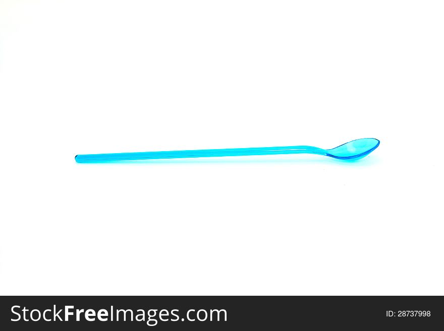 Nice plastic blue spoon for food