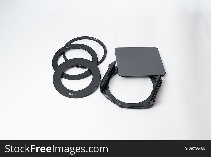 Filter holder on white background.