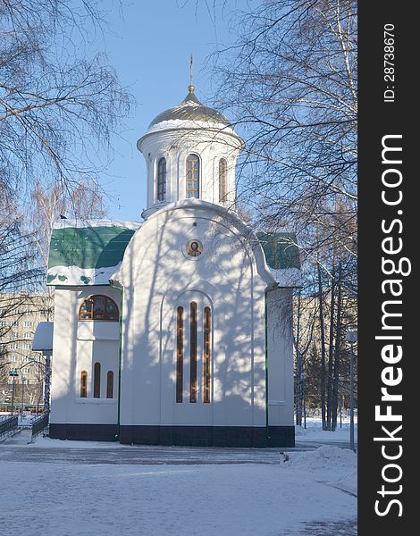 The temple in honor of sacred blessed prince Dmitry Donskogo, Tyumen