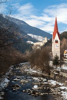Church With A Bell Tower On The River Ahr Royalty Free Stock Image Church With A Bell Tower On The River Ahr Royalty Free Stock Image