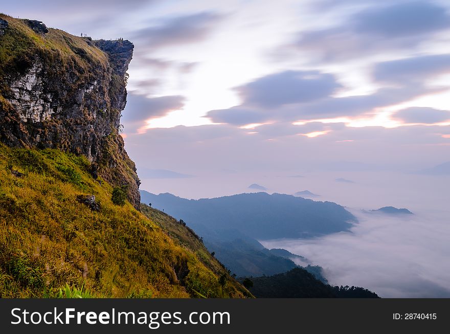 Phucheefah and foggy landscape, chaingrai in thailand. Phucheefah and foggy landscape, chaingrai in thailand