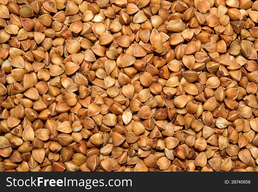 The close-up of buckwheat background