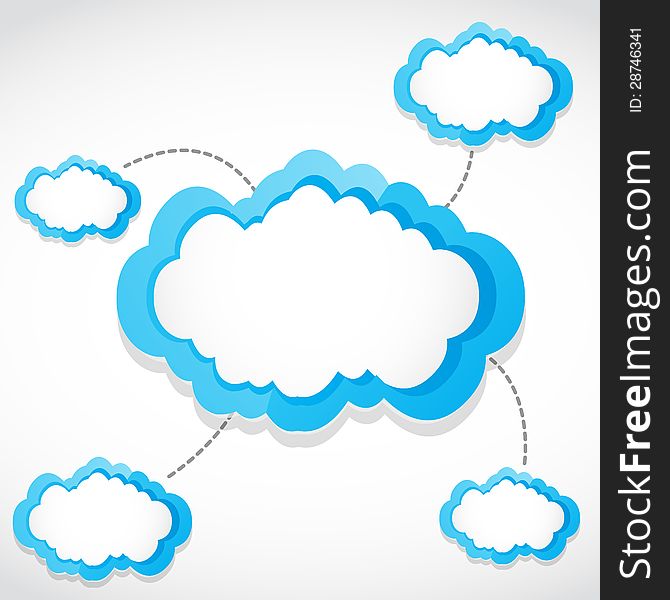 Cloud computing transfer abstract background