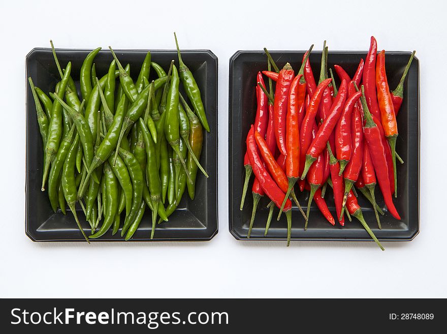 Green And Red Chilli
