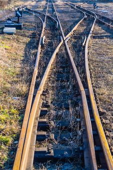 Narrow-gauge Railway Side Track Stock Photos