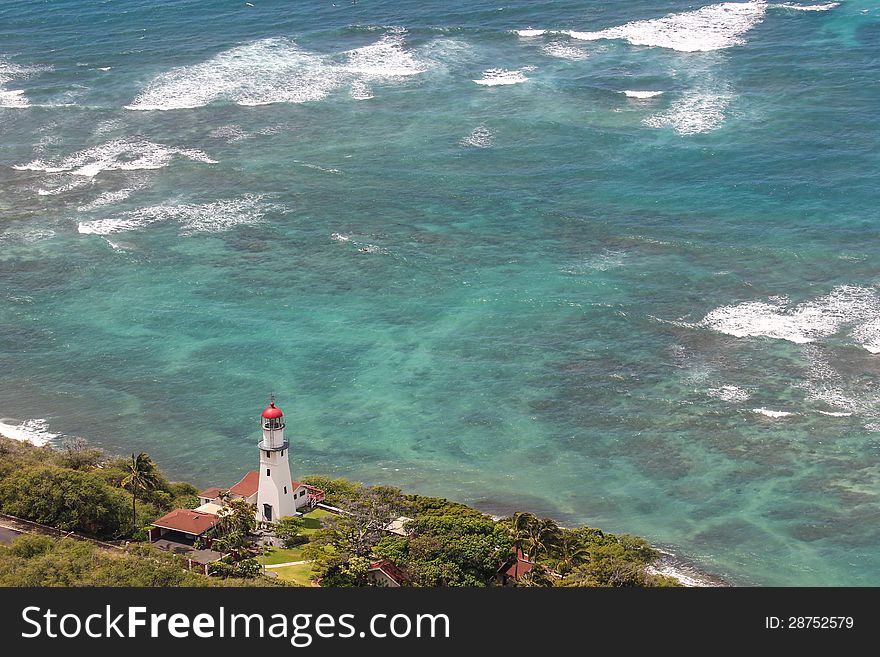 This lighthouse is beneath Diamond Head close to Honolulu. This lighthouse is beneath Diamond Head close to Honolulu.
