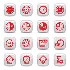 Time Icons Royalty Free Stock Photos