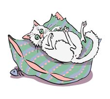 Cat Lying On A Pillow Royalty Free Stock Image Cat Lying On A Pillow Royalty Free Stock Image
