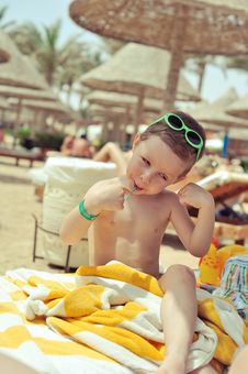 Boy On The Beach Stock Photos Boy On The Beach Stock Photos