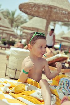 Boy On The Beach Stock Photos Boy On The Beach Stock Photos