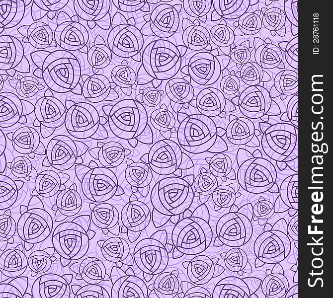 Abstract roses seamless pattern. Repeating background