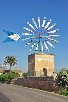 Windmill In Majorca Royalty Free Stock Photography