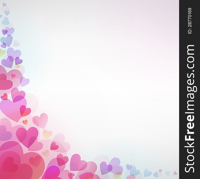 Vector background with beautiful hearts. Vector background with beautiful hearts