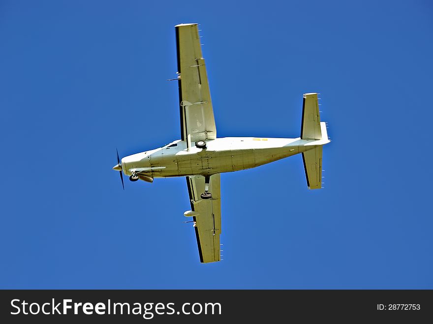 Private plane arriving to the Palma airport