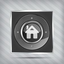 Home Button Icon Stock Photography