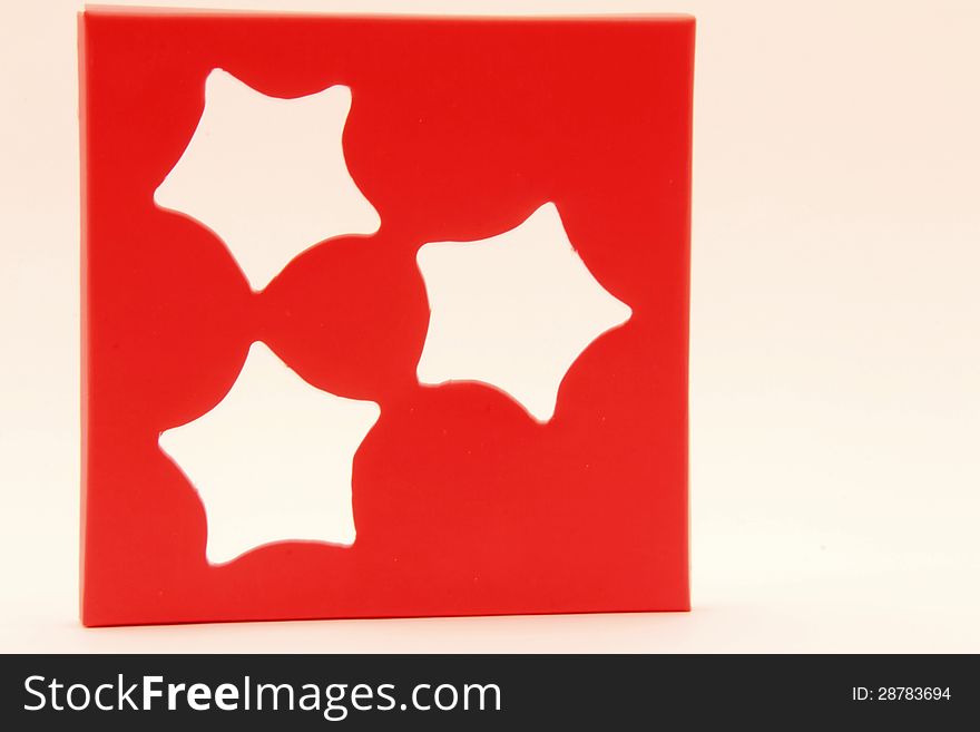 Origami three-star background cardboard red. Origami three-star background cardboard red.
