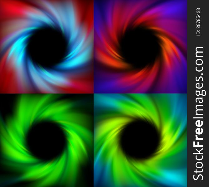 Swirl Vector Backgrounds With Black Hole