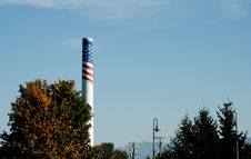 Patriotic Smokestack Stock Images