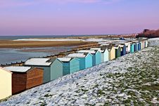 Beach Huts In The Winter Snow Stock Image Beach Huts In The Winter Snow Stock Image