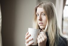 Young Woman Drinking Coffee Stock Photos Young Woman Drinking Coffee Stock Photos