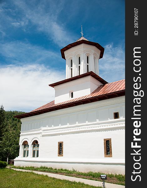 Old traditional orthodox church in a Romanian village shot in a sunny day. Old traditional orthodox church in a Romanian village shot in a sunny day