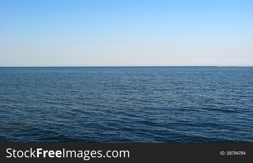 The image of panorama of the sea horizont. The image of panorama of the sea horizont