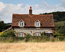 Brick And Flint Cottage Royalty Free Stock Image Brick And Flint Cottage Royalty Free Stock Image