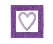 Purple Frame And Heart Royalty Free Stock Photography Purple Frame And Heart Royalty Free Stock Photography