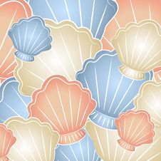 Pastel Seashells Background Stock Images Pastel Seashells Background Stock Images